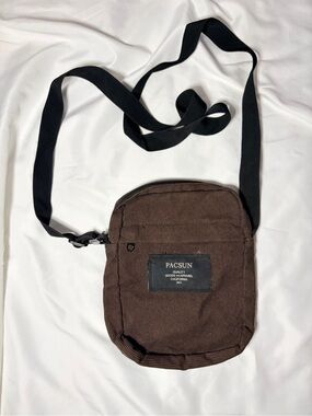 PacSun Brown Corduroy Crossbody with Black Strap